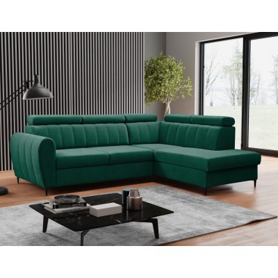 Canapea extensibilă, smarald, dreapta, KORIO L