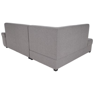 Canapea extensibilă, şuviţe gri, stânga, FOSA ROH