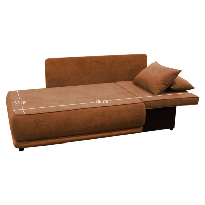 Canapea extensibilă, teracotă, pe dreapta, LIAMI