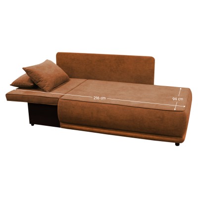 Canapea extensibilă, teracotă, pe stânga, LIAMI
