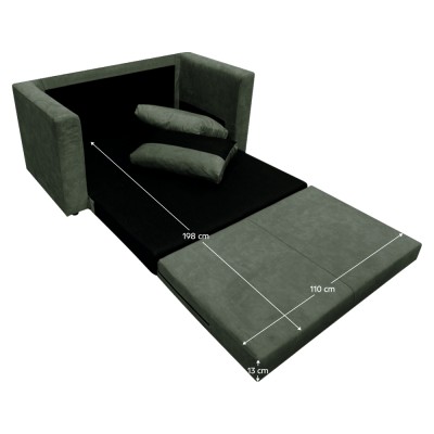 Canapea extensibilă, verde, BEJA