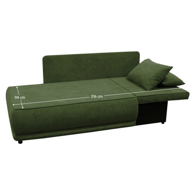 Canapea extensibilă, verde, LIAMI