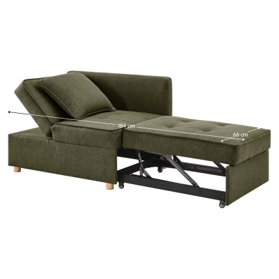 Canapea extensibilă, verde, OSVALDO