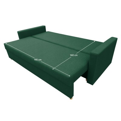 Canapea extensibilă, verde, VALEN