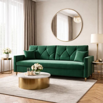 Canapea extensibilă, verde, VALEN