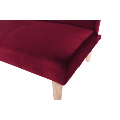 Canapea extensibilă, vișiniu/ stejar, ALIDA