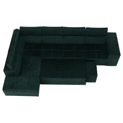 Canapea, smarald, pe stânga, MALAGA BIG