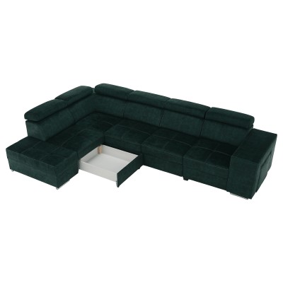 Canapea, smarald, pe stânga, MALAGA BIG