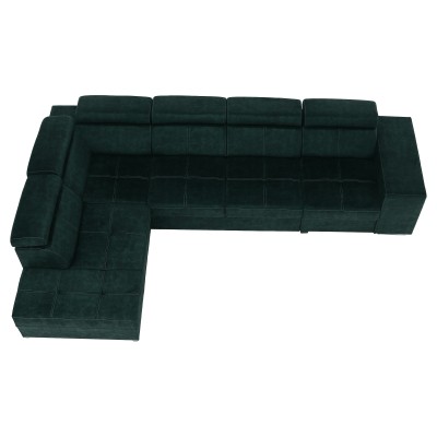 Canapea, smarald, pe stânga, MALAGA BIG