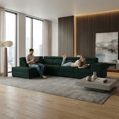 Canapea, smarald, pe stânga, MALAGA BIG