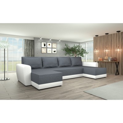 Canapea universală, gri/alb, DAKAR NEW U