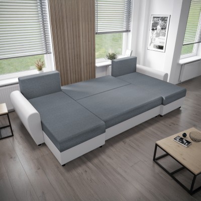 Canapea universală, gri/alb, DAKAR NEW U