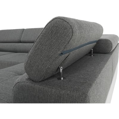 Colţar, alb/ gri, model dreapta, AMARETO NEW