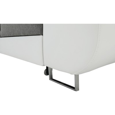 Colţar, alb/ gri, model dreapta, AMARETO NEW