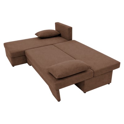Colţar cu colţ, maro mix/model carouri, POLARIS 2 NEW