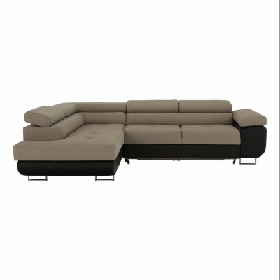 Colţar, maro/ bej, model stânga, AMARETO NEW