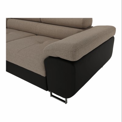 Colţar, maro/ bej, model stânga, AMARETO NEW