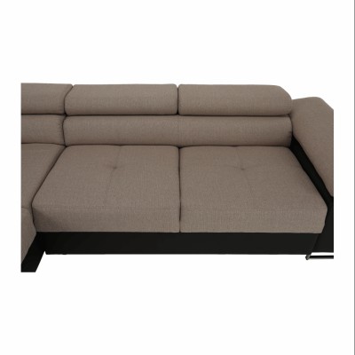 Colţar, maro/ bej, model stânga, AMARETO NEW