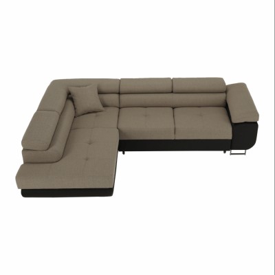 Colţar, maro/ bej, model stânga, AMARETO NEW