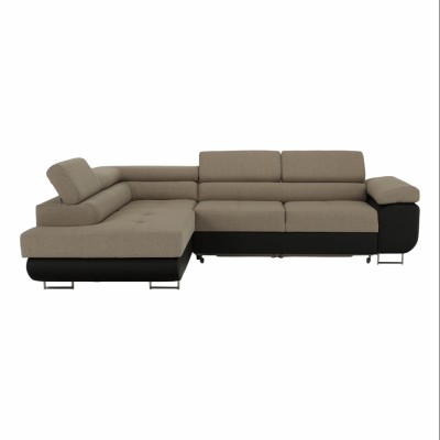 Colţar, maro/ bej, model stânga, AMARETO NEW