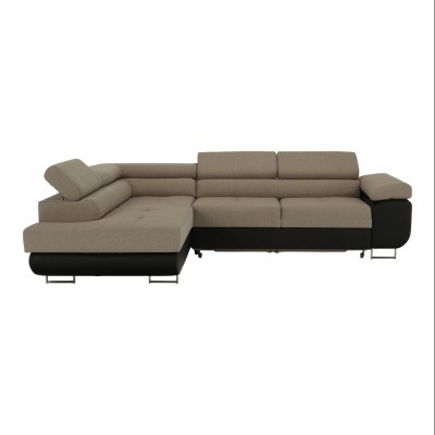 Colţar, maro/ bej, model stânga, AMARETO NEW