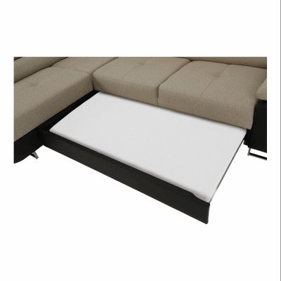 Colţar, maro/ bej, model stânga, AMARETO NEW