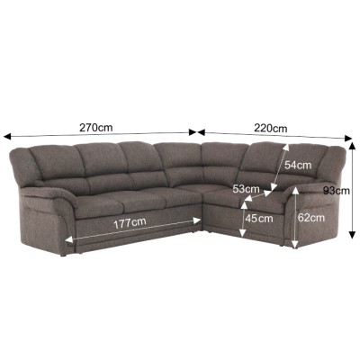 Colţar, maro, dreapta,  AMELIA