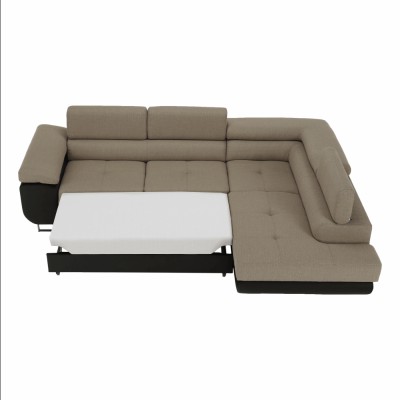 Colţar, maro/bej, model dreapta, AMARETO NEW