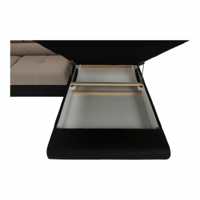 Colţar, maro/bej, model dreapta, AMARETO NEW