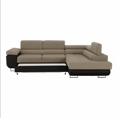 Colţar, maro/bej, model dreapta, AMARETO NEW