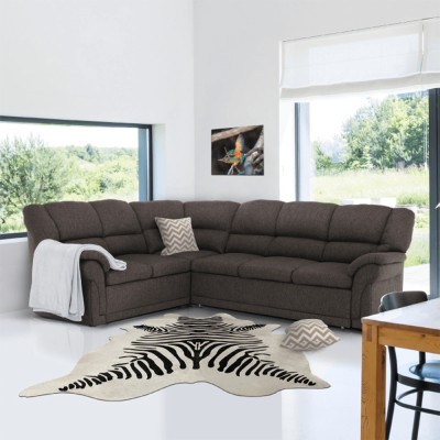 Colţar, S, extensibil/spaţiu pentru depozitare, maro, AMELIA