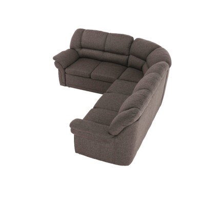 Colţar, S, extensibil/spaţiu pentru depozitare, maro, AMELIA