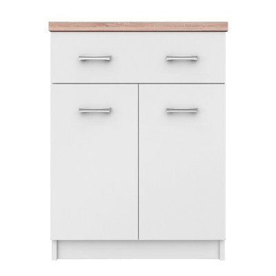 Comodă 2D1S/60, albă / stejar Sonoma, TOPTY TIP 41