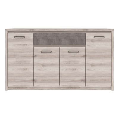 Comodă 4D1S, castan Nairobi / onix, JESI NEW