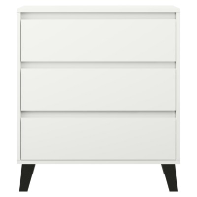 Comodă, albă, BOGAN NEW 3S70