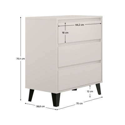 Comodă, caşmir, BOGAN NEW 3S70