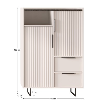 Comodă, caşmir/castan de nurcă arvadonna, FRESIO KOM2D2S