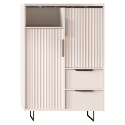 Comodă, caşmir/marmură închisă, FRESIO KOM2D2S