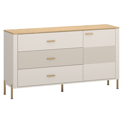 Comodă, caşmir/stejar de piatră, RUNOL 1D3S