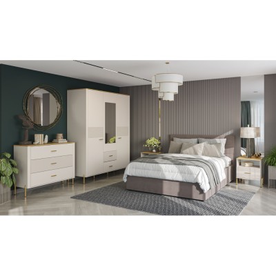 Comodă, caşmir/stejar de piatră, RUNOL 1D3S