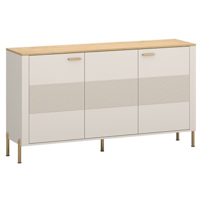 Comodă, caşmir/stejar de piatră, RUNOL 3D