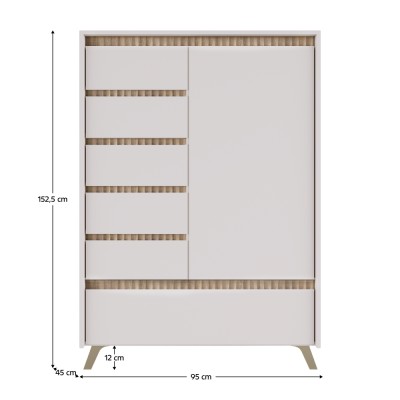 Comodă, caşmir/stejar sonoma, LONGY REG1D5S1K