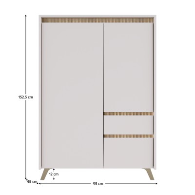 Comodă, caşmir/stejar sonoma, LONGY REG2D1S1K