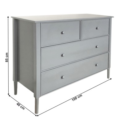 Comodă, gri, AVIELA