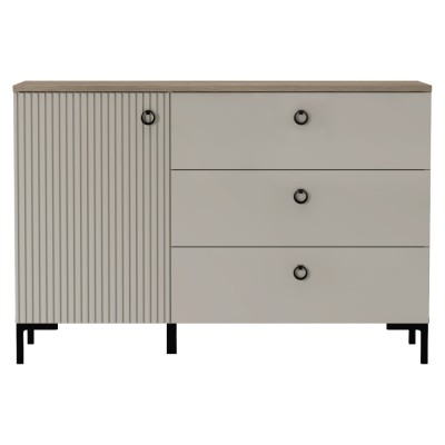 Comodă, stejar Taupe/stejar silverjack, DOMCA 1D3S