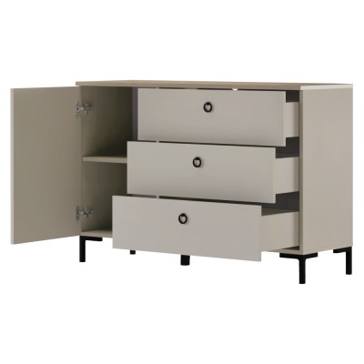 Comodă, stejar Taupe/stejar silverjack, DOMCA 1D3S