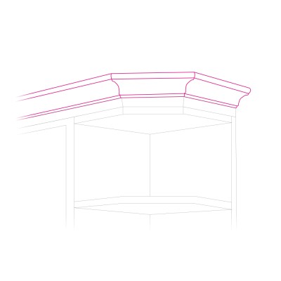 Coroană/plintă decorativă pentru linia de bucătărie LORA NEW MDF LC KLASIK