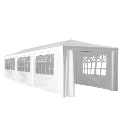 Cort de petrecere de grădină, alb, 3x9 m, TEKNO NEW TIP 3 + 8 feţe