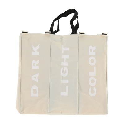 Coş de rufe din pânză, gri-bej, LAUNDRY 3