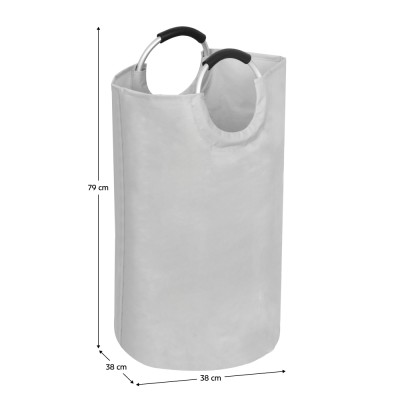 Coş de rufe din ţesătură, gri, DARILO